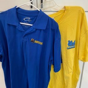 Vintage UCLA embroidered Polo and UCLA Champion T-shirt Lot